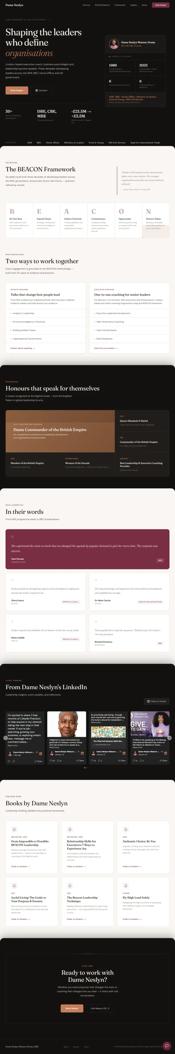 Dame Neslyn - Executive coach and leadership keynote speaker